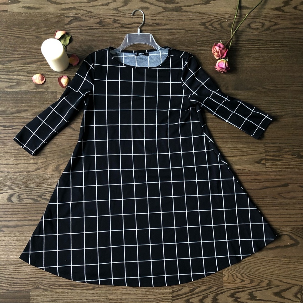 Black and White Checkered Dress